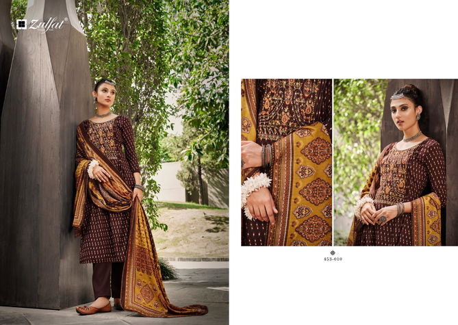 Zulfat Amanda Fancy Festive Wear Pashmina Dress Material Collection